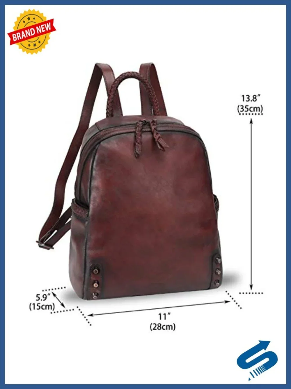 Genuine Leather Backpack Vintage Rucksack Handmade Western Daypack